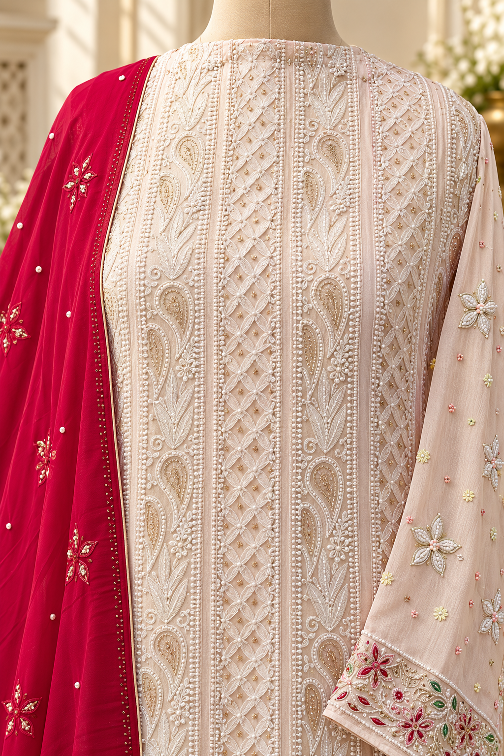 Light Pink Pure Georgette Anarkali image 3