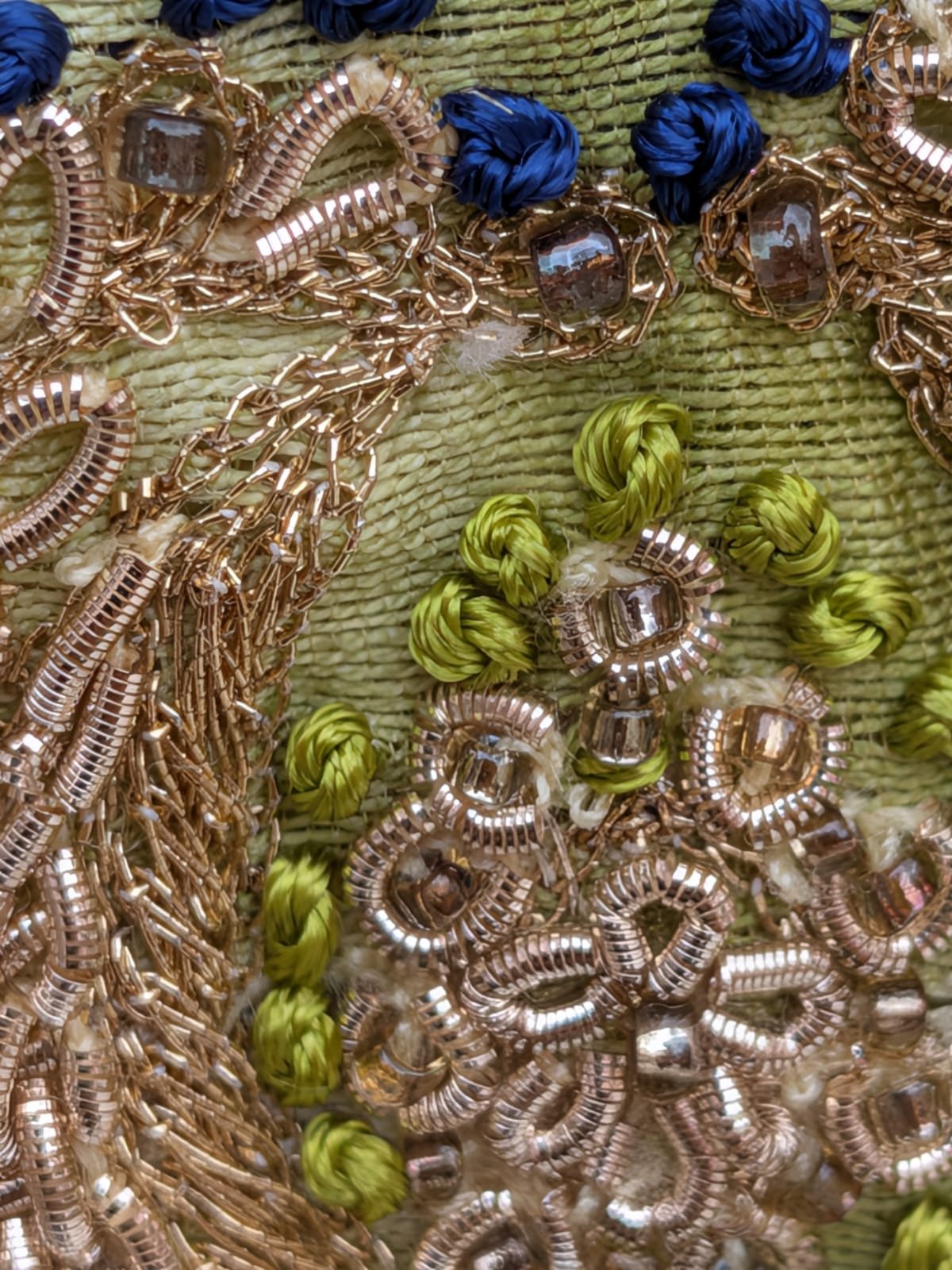 Sitara -- lime Green Shibori Pure Chanderi Ensemble image 3