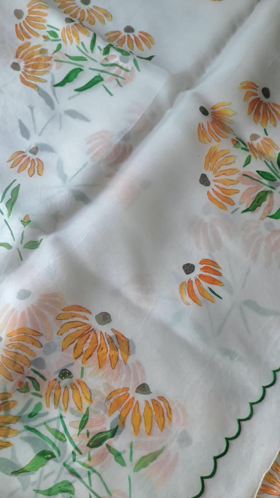 Vasantika - Hand-Painted Organza Saree image 3